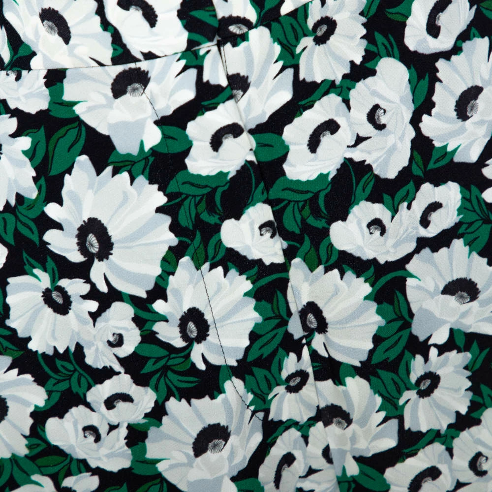 Cheap 🤩 Stella McCartney Green Floral Printed High Waist Wide Leg Maude Trousers M For 👩 Women 🎁 6 Cheap 🤩 Stella McCartney Green Floral Printed High Waist Wide Leg Maude Trousers M For 👩 Women 🎁 - Image 4