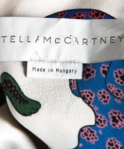 Best Pirce 🌟 Stella McCartney Cream Wild Cat Print Silk Short 👗 Dress M For 👩 Women 💯 -Stella McCartney Shop luxury women stella mccartney used clothes p287029 003