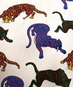 Best Pirce 🌟 Stella McCartney Cream Wild Cat Print Silk Short 👗 Dress M For 👩 Women 💯 -Stella McCartney Shop luxury women stella mccartney used clothes p287029 007