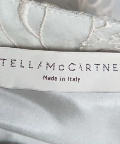 Outlet ❤️ Stella McCartney Pale Grey Floral 3D Lace Rosea One Shoulder 👗 Dress M For 👩 Women ⌛ -Stella McCartney Shop luxury women stella mccartney used clothes p292484 004