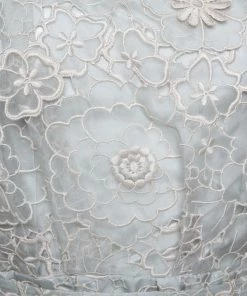 Outlet ❤️ Stella McCartney Pale Grey Floral 3D Lace Rosea One Shoulder 👗 Dress M For 👩 Women ⌛ -Stella McCartney Shop luxury women stella mccartney used clothes p292484 005