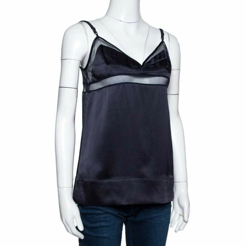 Best Sale 🔔 Stella McCartney Black Silk Satin Lace Trim Camisole Top S For 👩 Women ✔️ 4 Best Sale 🔔 Stella McCartney Black Silk Satin Lace Trim Camisole Top S For 👩 Women ✔️ - Image 2