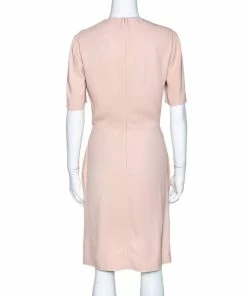 Buy 😍 Stella McCartney Beige Floral Embroidered Crepe V Neck Sheath 👗 Dress M For 👩 Women 👏 -Stella McCartney Shop luxury women stella mccartney used clothes p299650 003