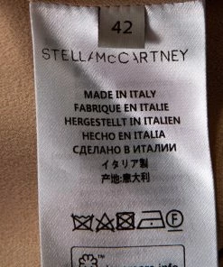 Buy 😍 Stella McCartney Beige Floral Embroidered Crepe V Neck Sheath 👗 Dress M For 👩 Women 👏 -Stella McCartney Shop luxury women stella mccartney used clothes p299650 007