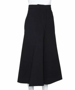 Top 10 😉 Stella McCartney Black Stretch Wool Wide Leg Cropped Pants L For 👩 Women 🧨 -Stella McCartney Shop luxury women stella mccartney used clothes p301376 002