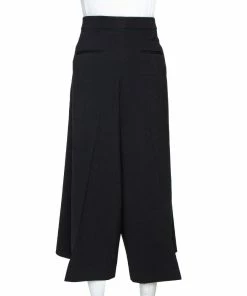 Top 10 😉 Stella McCartney Black Stretch Wool Wide Leg Cropped Pants L For 👩 Women 🧨 -Stella McCartney Shop luxury women stella mccartney used clothes p301376 003