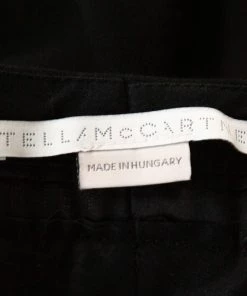 Top 10 😉 Stella McCartney Black Stretch Wool Wide Leg Cropped Pants L For 👩 Women 🧨 -Stella McCartney Shop luxury women stella mccartney used clothes p301376 004