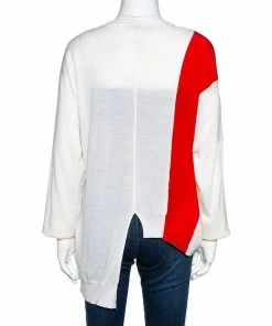 Hot Sale 👍 Stella McCartney Bicolor Wool Jersey Asymmetric Jumper M For 👩 Women 🌟 -Stella McCartney Shop luxury women stella mccartney used clothes p307935 003