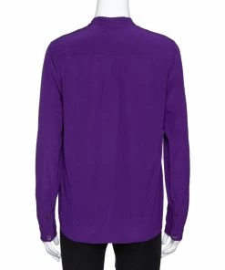 Wholesale 🎁 Stella McCartney Purple Silk Estelle Blouse XS For 👩 Women 🌟 -Stella McCartney Shop luxury women stella mccartney used clothes p320783 001
