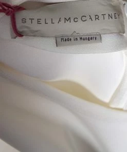 Best Sale 💯 Stella McCartney White Crepe Zip Detail Long Sleeve Blouse L For 👩 Women 🎁 -Stella McCartney Shop luxury women stella mccartney used clothes p329534 006