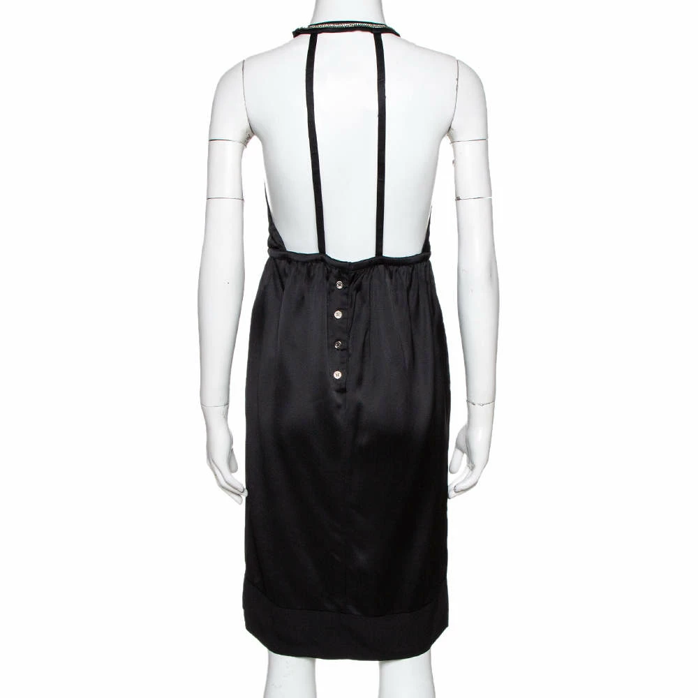 Best Sale ๐ Stella McCartney Black Satin Embellished Halter Neck ๐ Dress S For ๐ฉ Women ๐คฉ 5 Best Sale ๐ Stella McCartney Black Satin Embellished Halter Neck ๐ Dress S For ๐ฉ Women ๐คฉ - Image 3