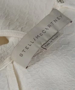 Flash Sale 🧨 Stella McCartney Ivory Textured Jacquard Long Sleeve Blouse M For 👩 Women ✨ -Stella McCartney Shop luxury women stella mccartney used clothes p334178 004