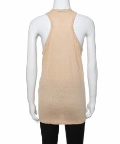 Buy 🔥 Stella McCartney Beige Linen & Cotton Zip Front Tank Top L For 👩 Women 🧨 -Stella McCartney Shop luxury women stella mccartney used clothes p338559 001