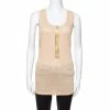 Buy 🔥 Stella McCartney Beige Linen & Cotton Zip Front Tank Top L For 👩 Women 🧨 -Stella McCartney Shop luxury women stella mccartney used clothes p338559 005