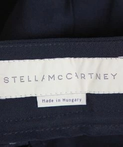 Top 10 🔔 Stella McCartney Navy Blue Crepe Side Slit Detail Trousers S For 👩 Women 🧨 -Stella McCartney Shop luxury women stella mccartney used clothes p341078 004