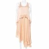 Cheapest 🎉 Stella McCartney Champagne Pink Silk Tiered Yenna Asymmetric 👗 Dress S For 👩 Women 🥰 -Stella McCartney Shop luxury women stella mccartney used clothes p341101 005