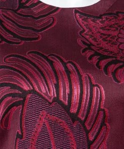 Best Pirce 🥰 Stella McCartney Burgundy Floral Jacquard Wool Long Sleeve 👗 Dress M For 👩 Women 🛒 -Stella McCartney Shop luxury women stella mccartney used clothes p347454 008