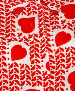 Best Pirce 🌟 Stella McCartney Orange Hearts Print Silk & Linen Paneled Blouse L For 👩 Women 🌟 -Stella McCartney Shop luxury women stella mccartney used clothes p348329 005