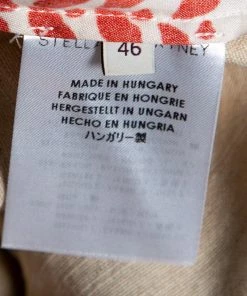 Best Pirce 🌟 Stella McCartney Orange Hearts Print Silk & Linen Paneled Blouse L For 👩 Women 🌟 -Stella McCartney Shop luxury women stella mccartney used clothes p348329 007