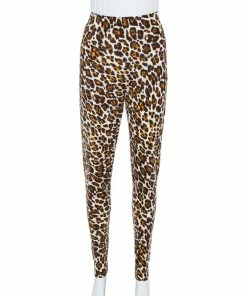 Discount 🔔 Stella McCartney Brown Animal Print Knit Pants M For 👩 Women ⭐ -Stella McCartney Shop luxury women stella mccartney used clothes p360080 004