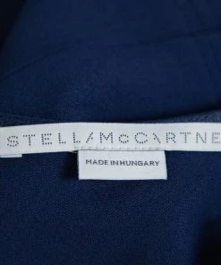 Buy ✨ Stella McCartney Navy Blue Crepe Flared Midi 👗 Dress L For 👩 Women 👏 -Stella McCartney Shop luxury women stella mccartney used clothes p369557 004