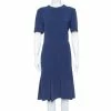 Buy ✨ Stella McCartney Navy Blue Crepe Flared Midi 👗 Dress L For 👩 Women 👏