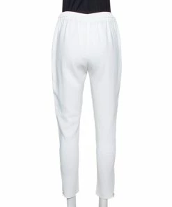 Cheapest 😍 Stella McCartney White Jersey Zipper Detail Tamara Pants S For 👩 Women 😀 -Stella McCartney Shop luxury women stella mccartney used clothes p374126 005