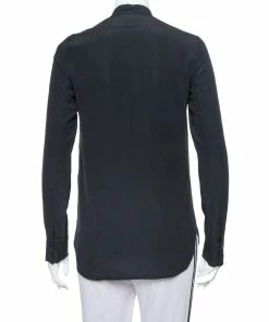 Deals 🛒 Stella McCartney Black Swan Embroidered Silk 👕 Shirt S For 👩 Women 😍 -Stella McCartney Shop luxury women stella mccartney used clothes p384388 004