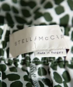 New 💯 Stella McCartney Green & White Printed Silk Elastic Waist Trousers S For 👩 Women 🔥 -Stella McCartney Shop luxury women stella mccartney used clothes p388529 004