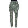 New 💯 Stella McCartney Green & White Printed Silk Elastic Waist Trousers S For 👩 Women 🔥 -Stella McCartney Shop luxury women stella mccartney used clothes p388529 007