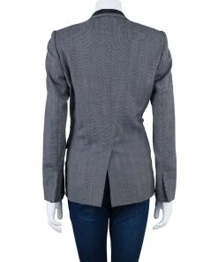 Budget 🤩 Stella McCartney Grey Twill Shawl Lapel Blazer M For 👩 Women 💯 -Stella McCartney Shop luxury women stella mccartney used clothes p39414 003