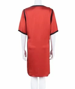 Coupon ✔️ Stella McCartney Red And Pink Satin 👗 Dress S For 👩 Women 🔥 -Stella McCartney Shop luxury women stella mccartney used clothes p39441 003