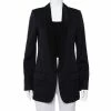 Best deal 👍 Stella McCartney Midnight Blue Wool Contrast Trim Detail Mathilda Blazer L For 👩 Women 👏