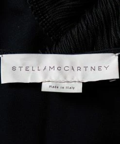 Best deal 🧨 Stella McCartney Black Crepe Fringe Detail Sleeveless Top S For 👩 Women ⭐ -Stella McCartney Shop luxury women stella mccartney used clothes p404645 002