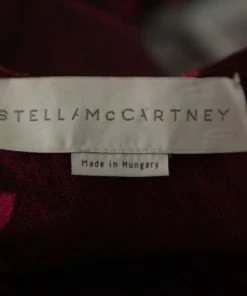 Hot Sale 🛒 Stella McCartney Burgundy Floral Jacquard Wool Hi-Low Hem Top S For 👩 Women 👍 -Stella McCartney Shop luxury women stella mccartney used clothes p406469 007