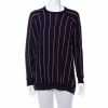 Wholesale 🧨 Stella McCartney Navy Blue Striped Wool Hi-Low Hem Jumper S For 👩 Women 👍