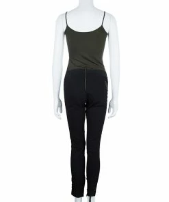 Outlet 🌟 Stella McCartney Black Panel Detail Trousers S For 👩 Women 👍 -Stella McCartney Shop luxury women stella mccartney used clothes p41413 003