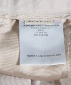 Brand new ⭐ Stella McCartney Ecru Silk Blend Wide Leg Trousers M For 👩 Women ✨ -Stella McCartney Shop luxury women stella mccartney used clothes p415494 002