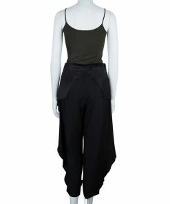 Promo ⭐ Stella McCartney Black Silk Trouser S For 👩 Women 🎉 -Stella McCartney Shop luxury women stella mccartney used clothes p42051 003