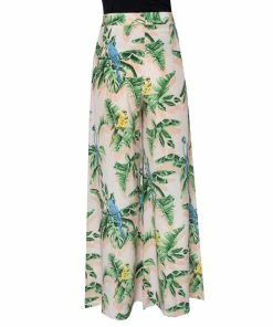 Promo 🌟 Stella McCartney Pastel Pink Printed Silk Palazzo Trousers S For 👩 Women 🔔 -Stella McCartney Shop luxury women stella mccartney used clothes p421634 004