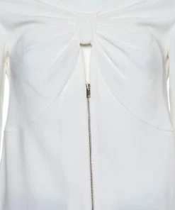 Cheap 🤩 Stella McCartney White Crepe Simone Cady Top XS For 👩 Women 😉 -Stella McCartney Shop luxury women stella mccartney used clothes p424762 002