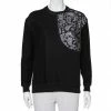 Deals 😉 Stella McCartney Black Cotton Knit Paisley Jacquard Patch Detail Sweatshirt S For 👩 Women 😉