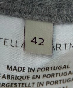 Best Pirce 🥰 Stella McCartney Grey Cotton Chain Trim Cutout Shoulder Detail Crewneck T-Shirt M For 👩 Women 🛒 -Stella McCartney Shop luxury women stella mccartney used clothes p427094 008