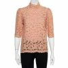 Best Pirce 🎁 Stella McCartney Pink Eyelet Lace Back Button Detail Top S For 👩 Women 🛒 -Stella McCartney Shop luxury women stella mccartney used clothes p432345 001