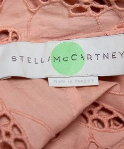 Best Pirce 🎁 Stella McCartney Pink Eyelet Lace Back Button Detail Top S For 👩 Women 🛒 -Stella McCartney Shop luxury women stella mccartney used clothes p432345 005