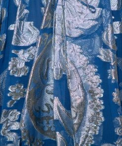 Flash Sale ✔️ Stella McCartney Blue Floral Lamé Asymmetrical Hem Top M For 👩 Women 🧨 -Stella McCartney Shop luxury women stella mccartney used clothes p436896 001