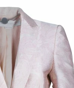 Hot Sale 🌟 Stella McCartney Pink Brocade Blazer S For 👩 Women ⌛ -Stella McCartney Shop luxury women stella mccartney used clothes p43872 004
