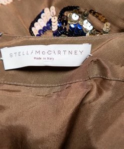 Best reviews of 😍 Stella McCartney Brown Sequin Embellished Silk Shift 👗 Dress M For 👩 Women 🧨 -Stella McCartney Shop luxury women stella mccartney used clothes p441303 002
