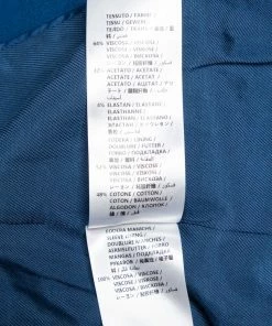 Coupon 🛒 Stella McCartney Blue Crepe Button Front Blazer & Zipper Detail Elastic Waist Trousers S For 👩 Women 👏 -Stella McCartney Shop luxury women stella mccartney used clothes p444674 006