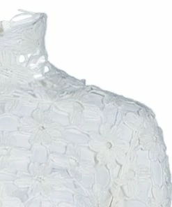 Hot Sale 😀 Stella McCartney White Daisy Embroidery Turtle Neck 👗 Dress XS For 👩 Women ✔️ -Stella McCartney Shop luxury women stella mccartney used clothes p44822 004